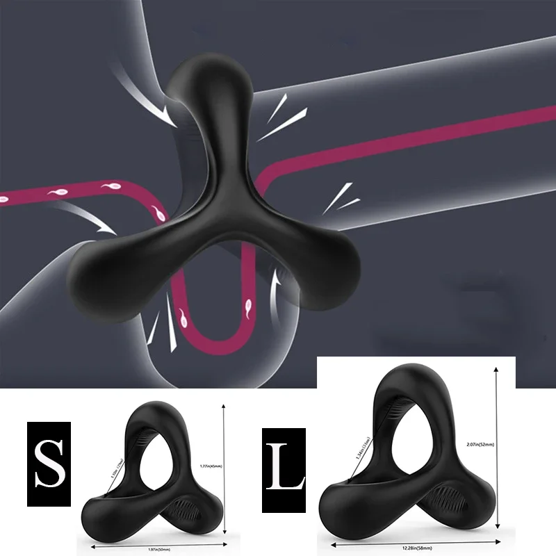 

S/L Size Penis Cock Ring for Men Delay Ejaculation Erection Sex Toys for Couple Cockring Dick Enlarger Rings Scrotum Stretcher