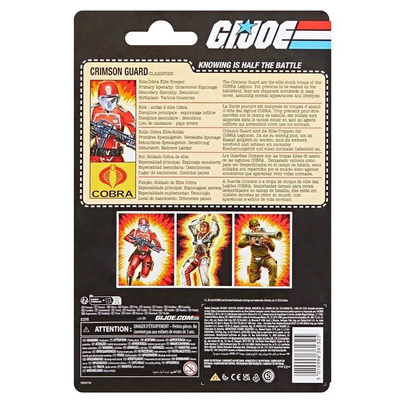 【In Stock】 Hasbro G.I. Joe Classified Series Retro Cardback Crimson Guard 6-Inch Action Soldier Figure Model Toys
