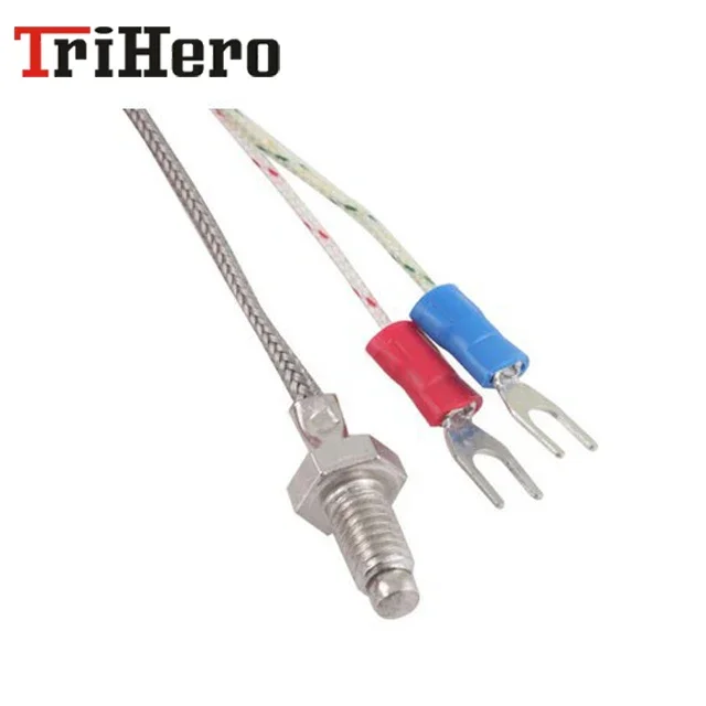 1M/2M K Type Thermocouple Control Thread M6 Screw Probe Temperature Sensor Temperature Controller 0-400C Sensor Probe