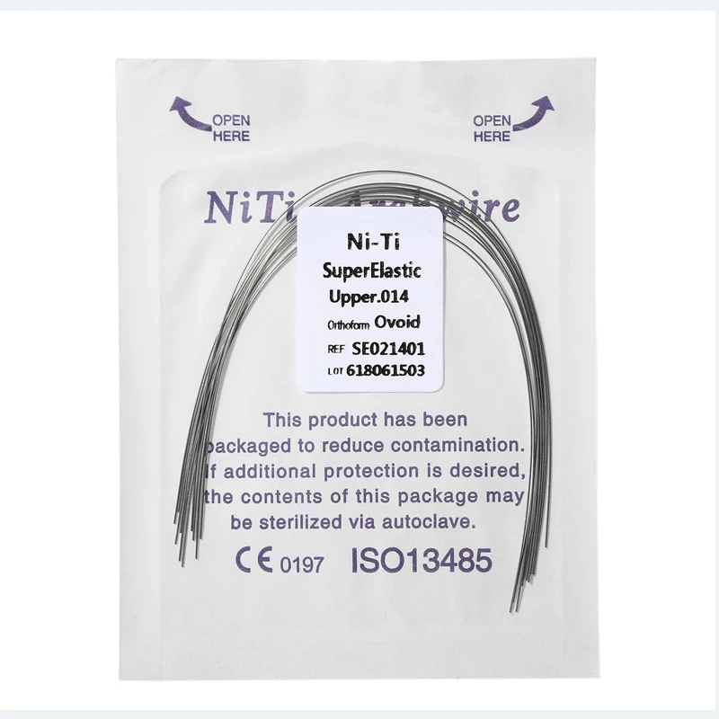 100Pcs/10pack Orthodontic Brackets Wire Dentist Orthodontic Super elastic  Ni-Ti Circular Arch Wires Upper/lower Orthodontic