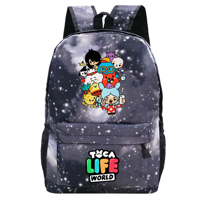 

New Toca Life World Schoolbag Cute Cartoon Kids School Bags Boys Girls Daily Bookbag Simple Kawaii Backpack for Children Mochlia