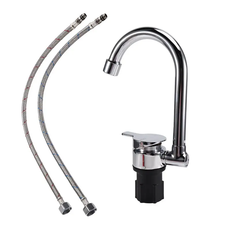 Exquisite For Home, Caravan, Yacht, Boat& Camping Replacement Faucet- RV Sink Camper Kitchen Calf& Hot Water Mixer 1/2