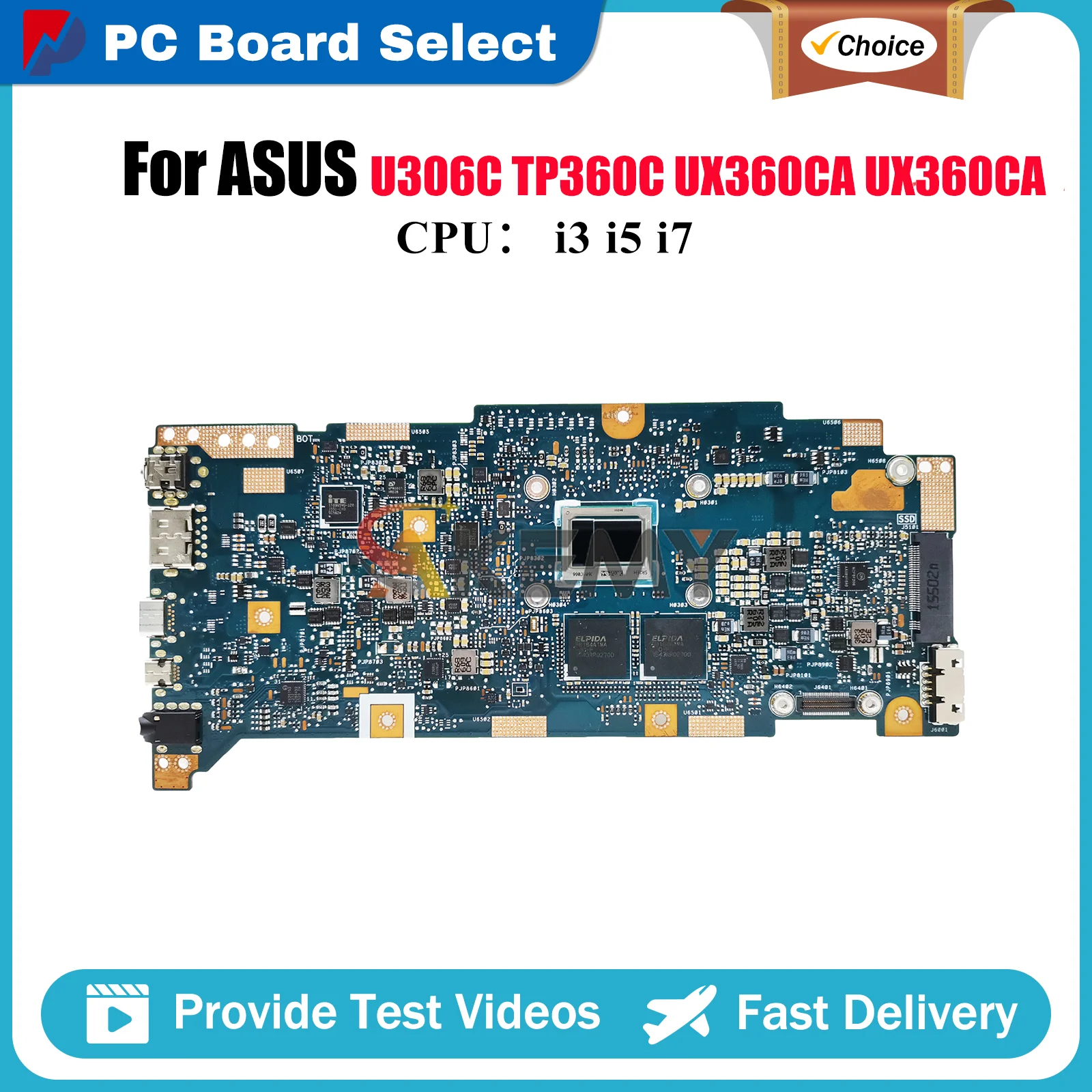 

UX360CA Материнская плата для ноутбука ASUS ZenBook UX360C U306C TP360C U360CA Материнская плата для ноутбука с процессором i3 i5 i7 100% tests OK stk