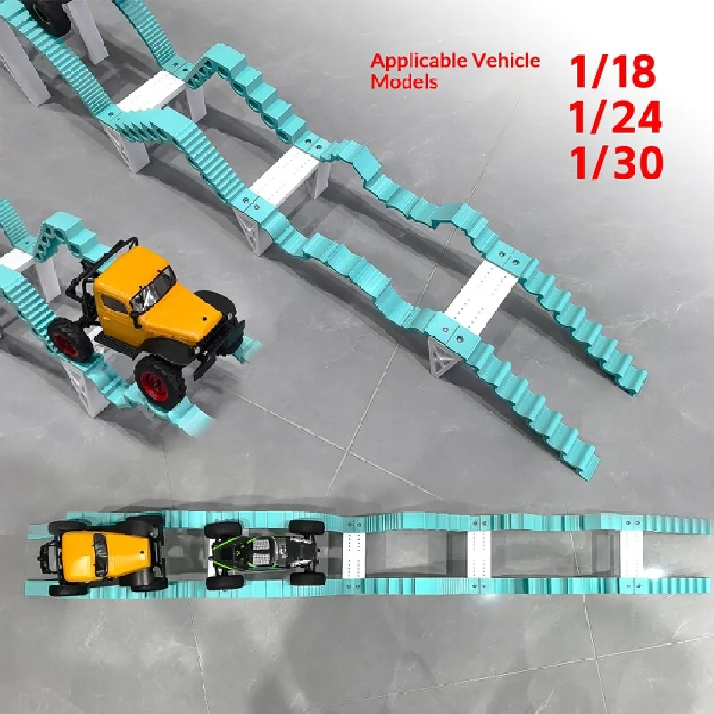 

PYFORE Мост-препятствие для радиоуправляемых краулеров с регулируемым расположением отверстий, для склонов, для моделей RC 1:18, 1:24, 1:30, для гоночных трасс