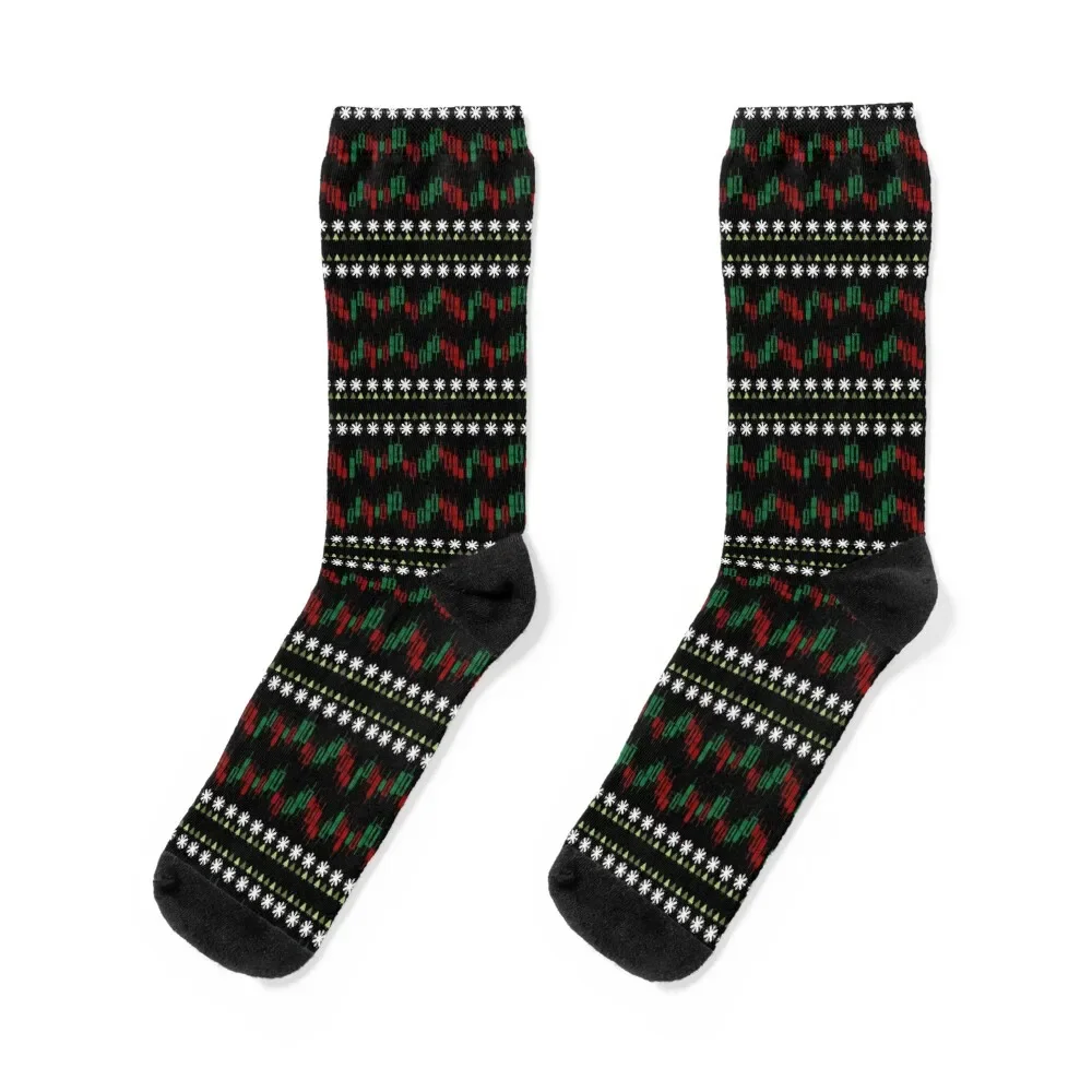 

Ugly Christmas Trader Xmas Trading Daytrader Socks Thermal man winter golf Girl'S Socks Men's