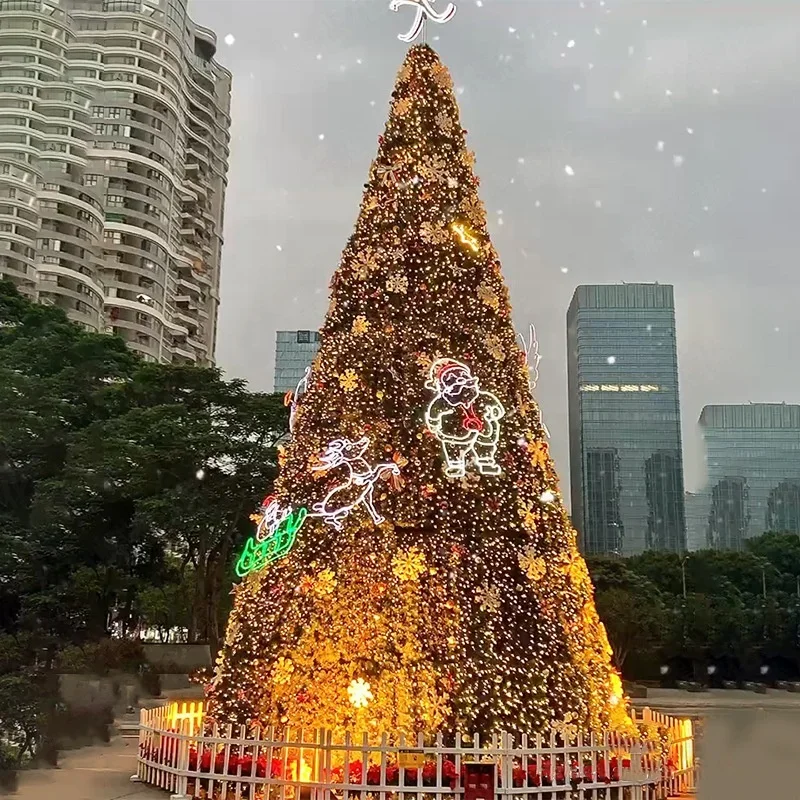 Height 7m 8m 9m 10m Giant Commercial Christmas Tree Outdoor Holiday Decorations Wholesale