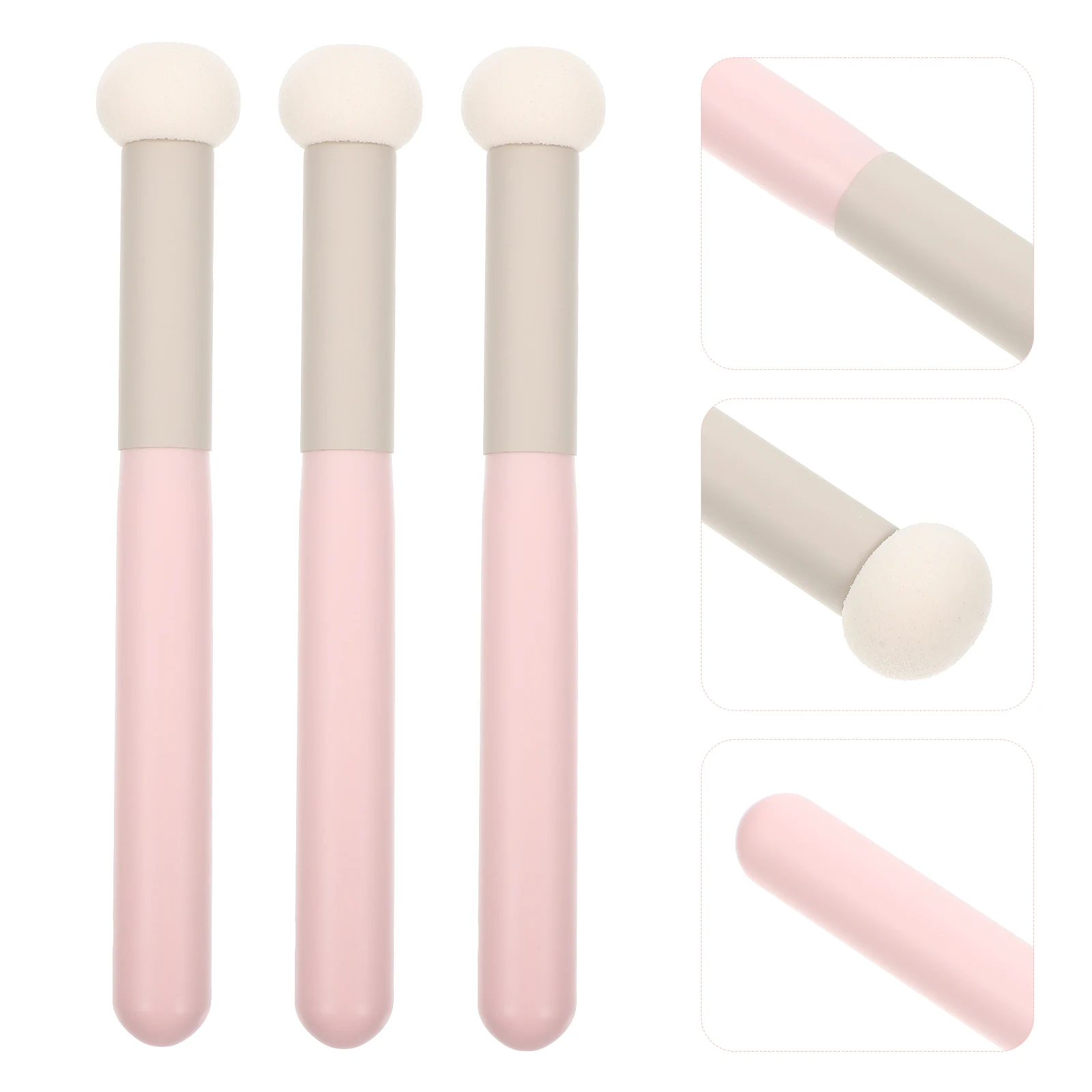 3pcs Concealer Brush 100% Latex Sponge Tools Dry Wet Dual-use under Eye Foundation White Sponges Makeup Brushes