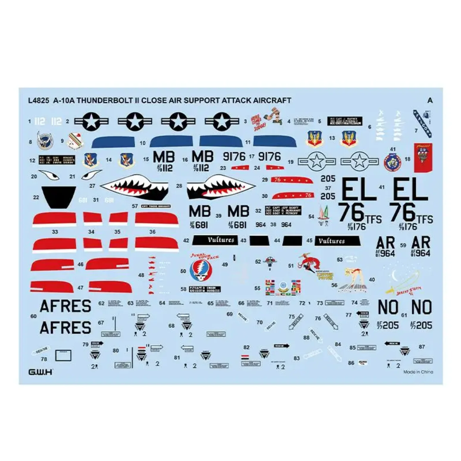 Zusammenbauen Sie den Maßstabsflugzeug-Modellbausatz L4825 im Maßstab 1:48 A-10A Thunderbolt II Close Air SupportBy Great Wall Hobby