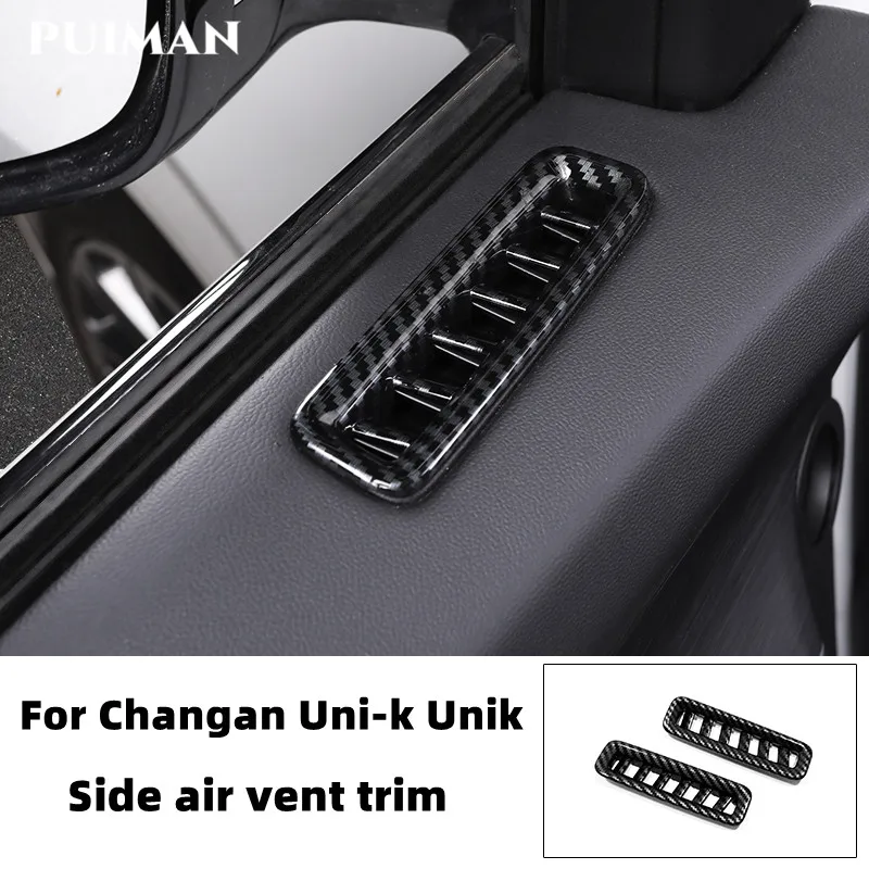 

For Changan Uni-k Unik 2021 2022 2023 ABS Carbon fiber Car Decoration Accessories Air Condition Outlet vent Sticker Cover Trims