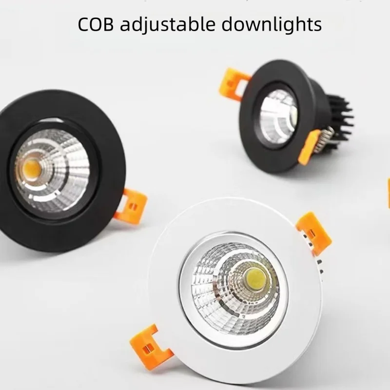 

LED Spotlight Embedded Cob Ceiling Light Commercial Shop Home Living Room Deep Cup Anti-glare Wall Washer Downlight