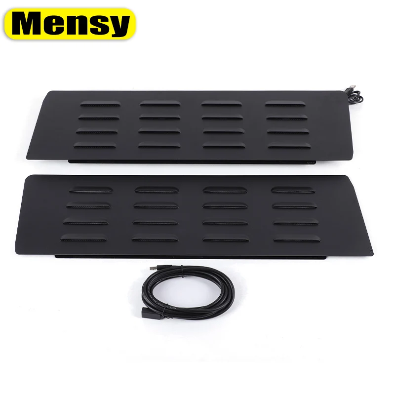 Rear Ventilation Louvers Air Ventilation Cover Alloy Black 2Pcs For Toyota Prado FJ150 / Lexus GX 2003-2023