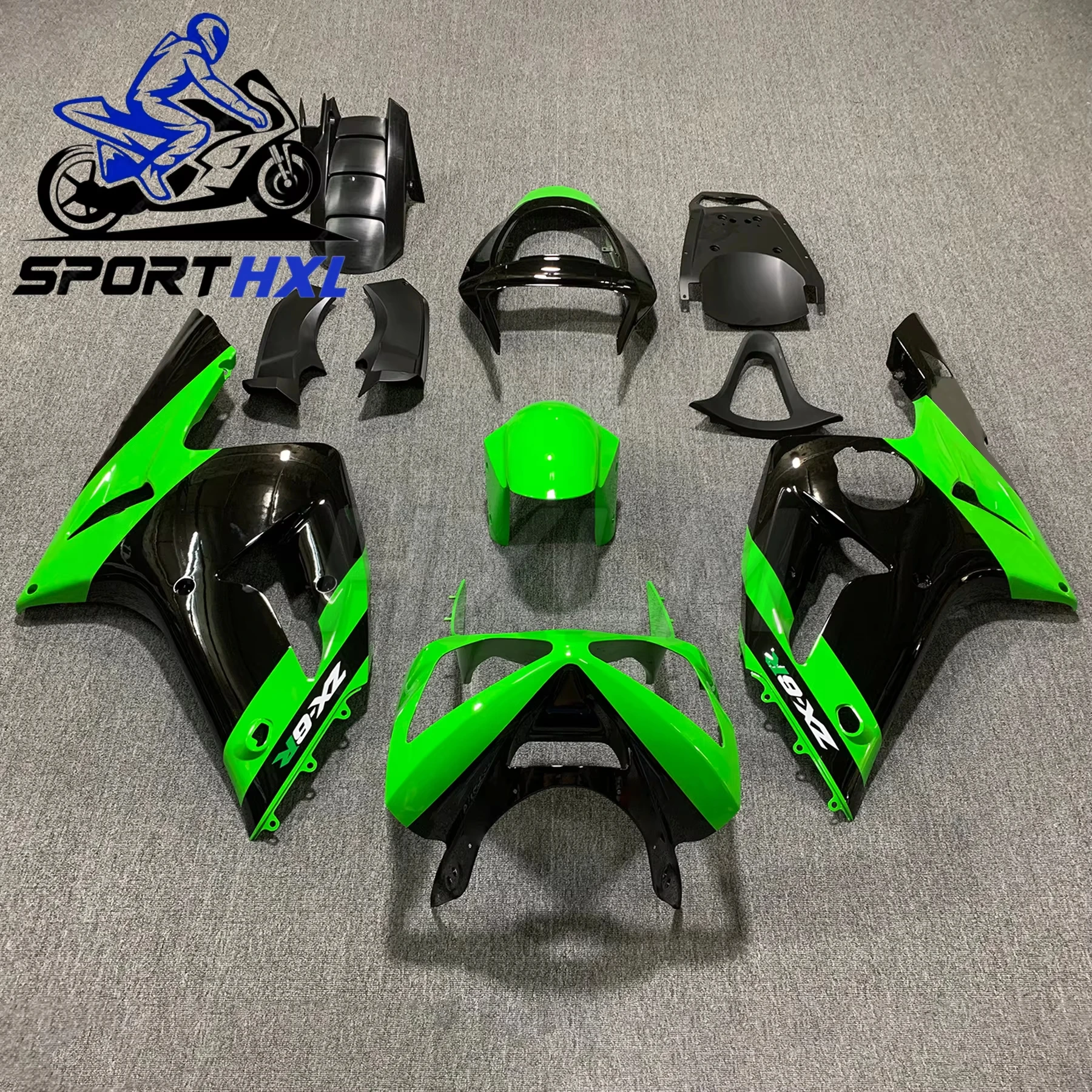 Custom Painted Injection Mold New ABS Whole Motor Bike Fairings Kit ZX 6R 636 06 Bodywork Set West Suitable For Kawasaki 2005
