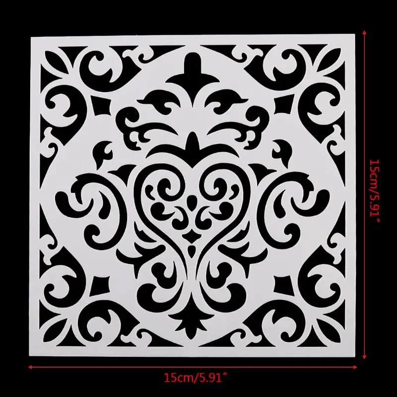 16 pçs/set Mandala Modelo de Desenho Régua Estêncil Placa de Pintura DIY Álbum Decoração Ferramenta Artesanato Material Escolar