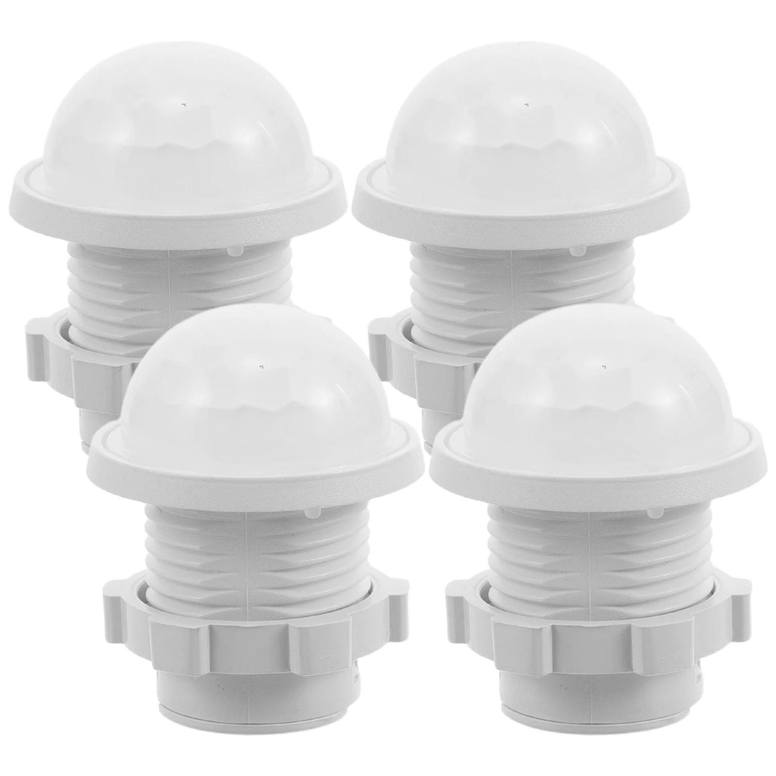 

4pcs White Plastic Infrared Motion Sensor Shell Cover High Sensitivity Human Body Detection Housing For Energy