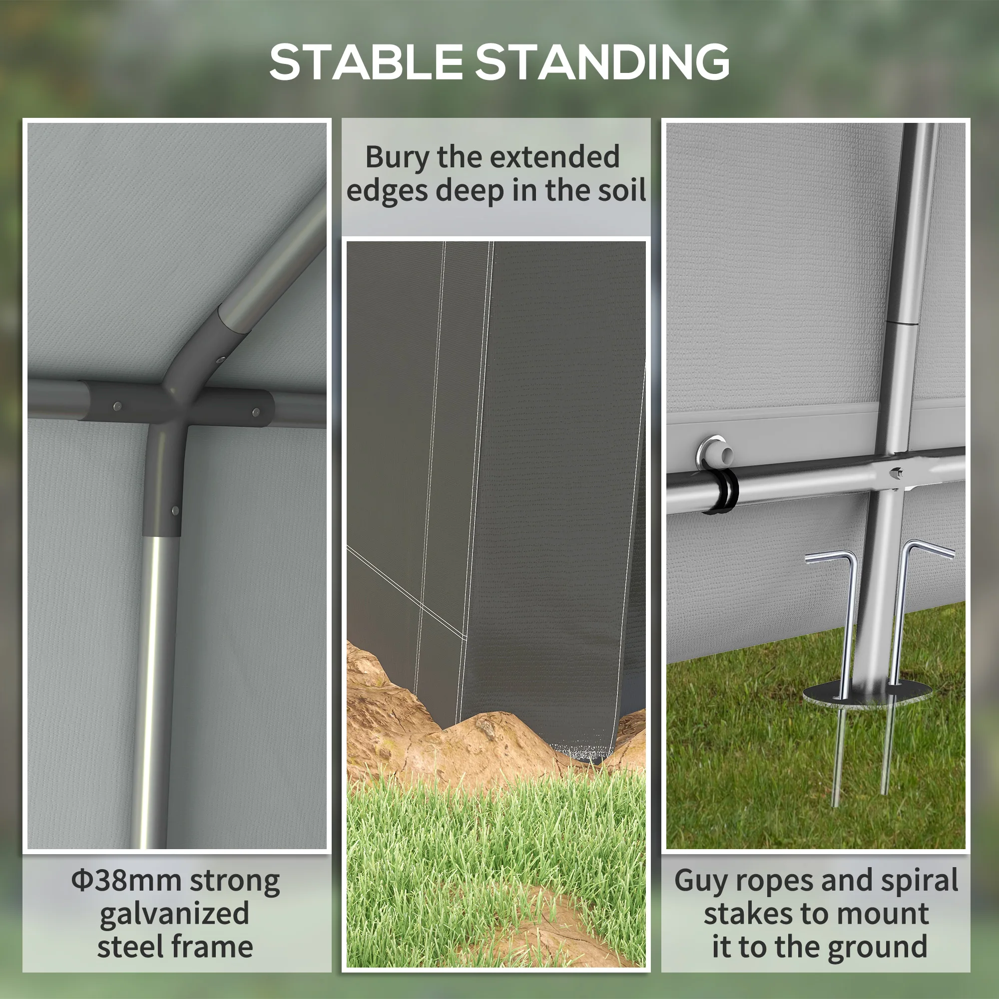 2.1 X 3.6(m) Garden Storage Shed, Waterproof and Heavy Duty Dark Grey