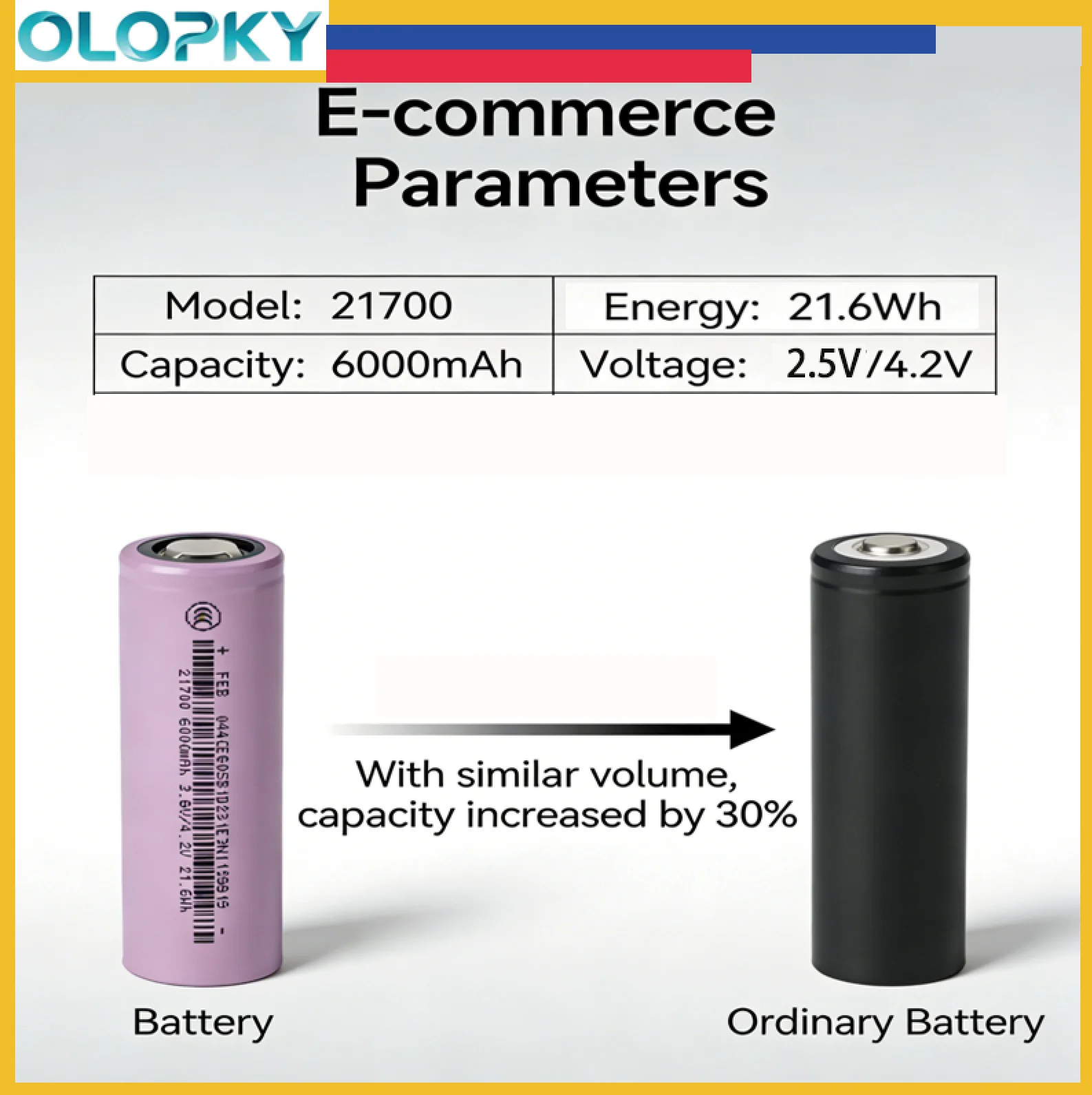 21700 Battery 3.6V 6000Mah Cell Real High Capacity Suitable Electric Bicycle Tools Unicycle Lithium Scooter Energy Storage DIY