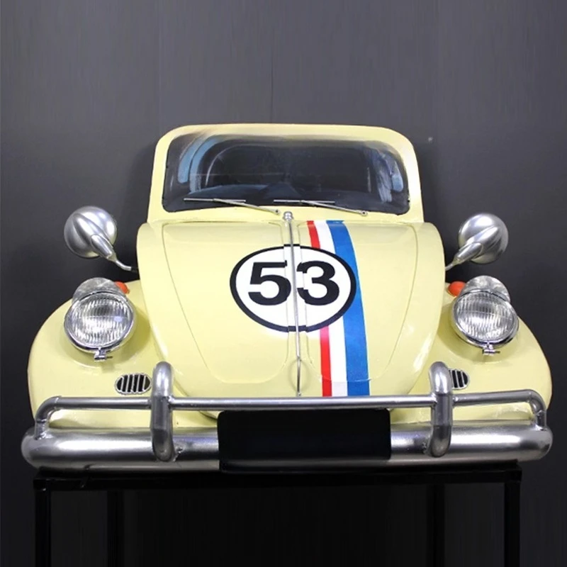 

Metal large beetle car classic car wrought iron ornament shopping mall bar theme restaurant wall decoration