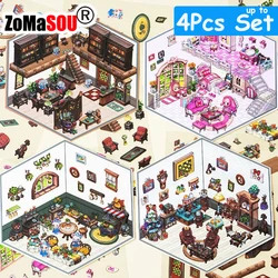 1-4Pcs Set Creative 3D Landscaping Stickers Cute Miniature Scene Handmade DIY Stacked for Kid Child Baby Student Decor Sticker