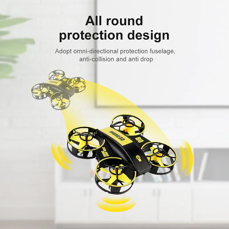 2.4g Fixed Height Quadcopter With Lights Rh821 Drone Children's Electric Remote Control Aircraft Children's Birthday Gift