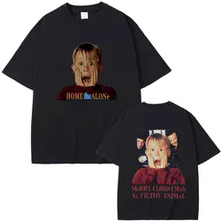 Movie Home Alone Christmas Ya Filthy Animal T-shirt Macauly Culkin Graphic T Shirts Men Women's Classic Fashion Vintage Tshirt