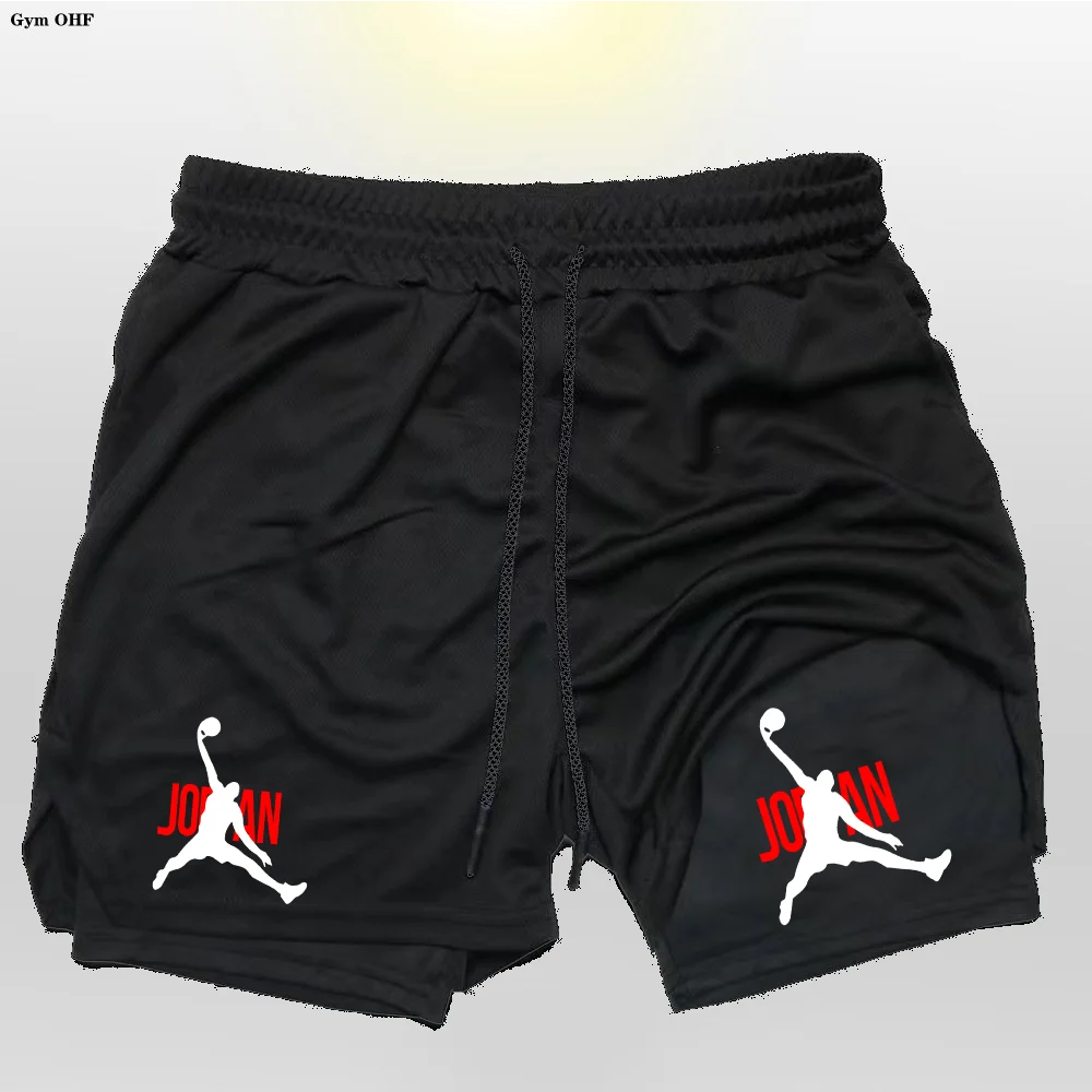 

New Gym Shorts For Man Double Layer 2-In-1 Quick-Drying Sweat-Absorbent Jogging Performance Shorts Workout Athletic Shorts