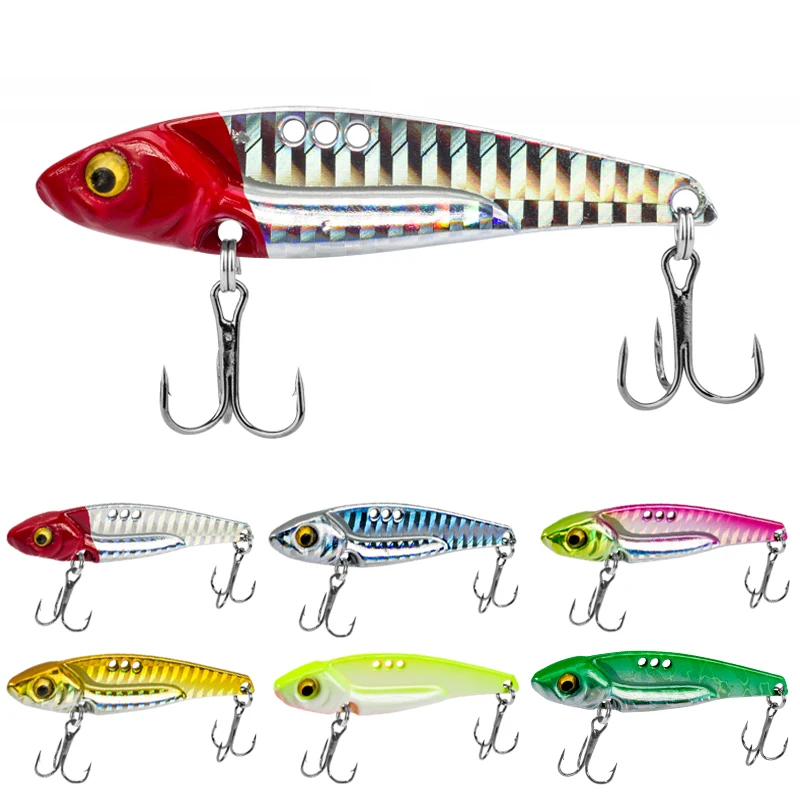 6 Stück Angelköder 3g/5g/7g/10g/14g/17g/20g Spinner Balancer Metall-Löffelköder VIB Bionischer Köder Sinkender Jig mit 3D-Augen für Vollständiges Schwimmen – Detail 7