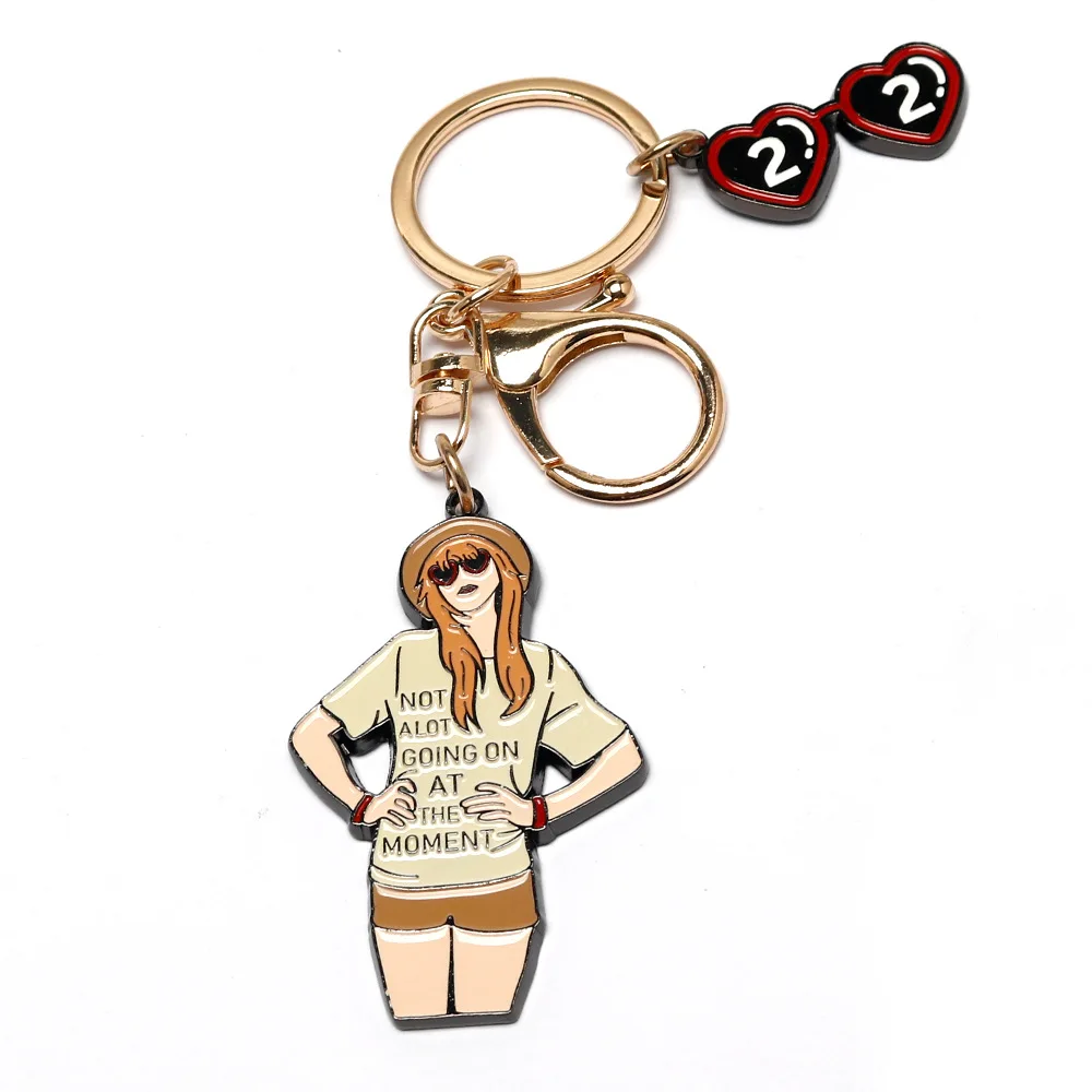 Star Singer Pendant Keychain Taylor 1989 Fans Collect Guitar Pendant Keyring Holder Men Women Bag Accessories