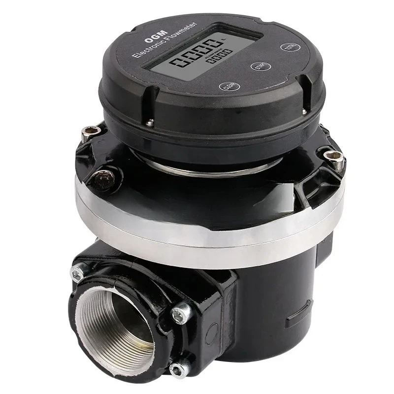 OGM gear water flow meter 1 inch 1.5 inch 2 inch gear electronic meterhi