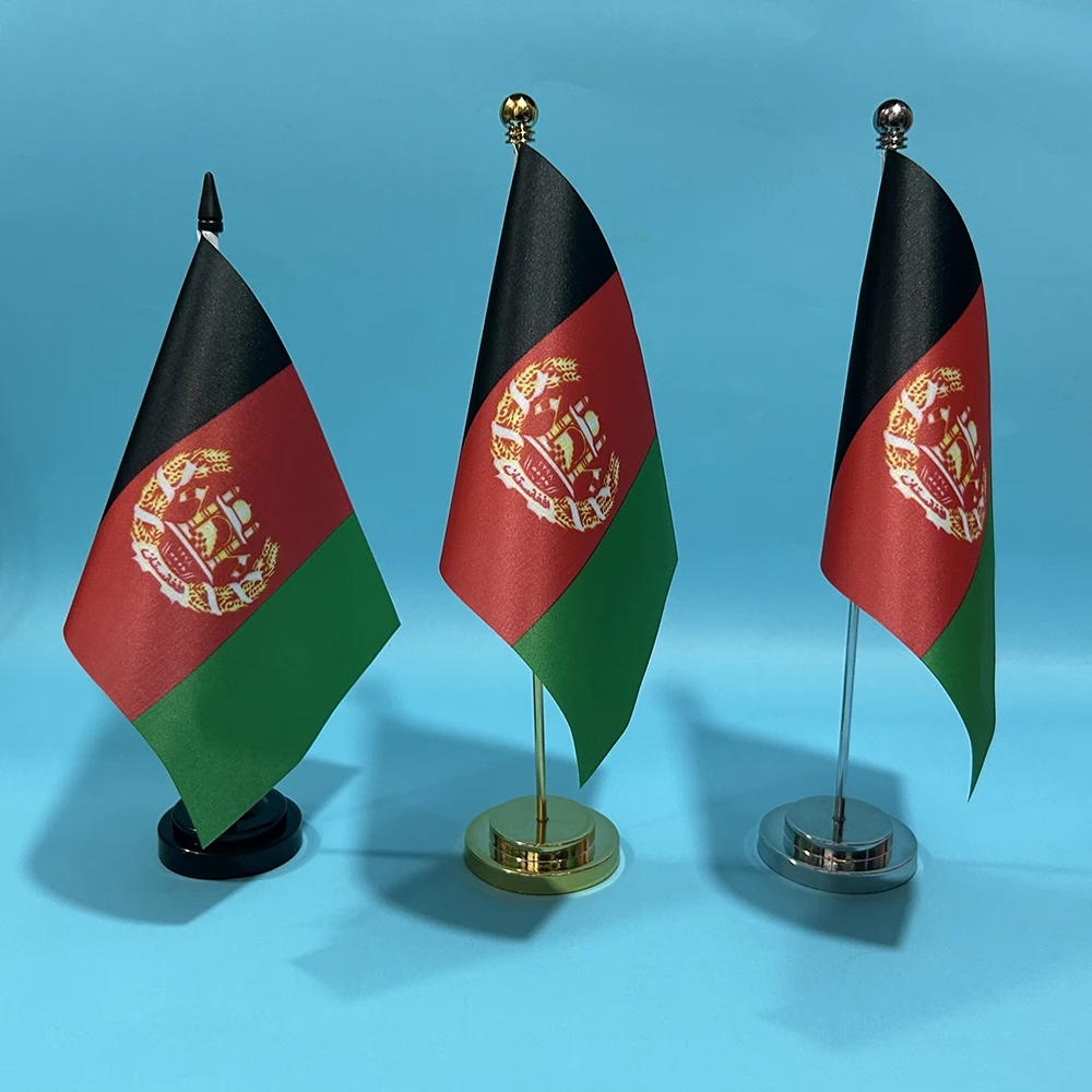 (SKY FLAG)Office Desk Flag Of Afghanistan flag 14x21cm table flag Afghanistan National banner Desk Ornaments Flags
