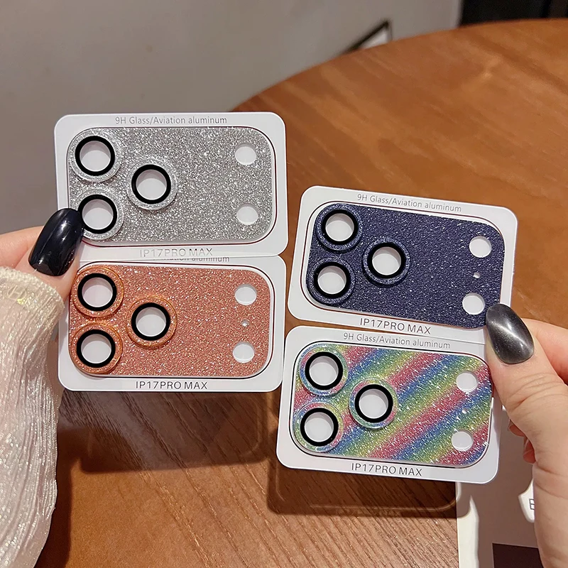 Glitter For iPhone 17 Pro Max Camera Protector Lens Protection Full Coverage Scratch Resistant 17Pro 17ProMax Phone Camara Film