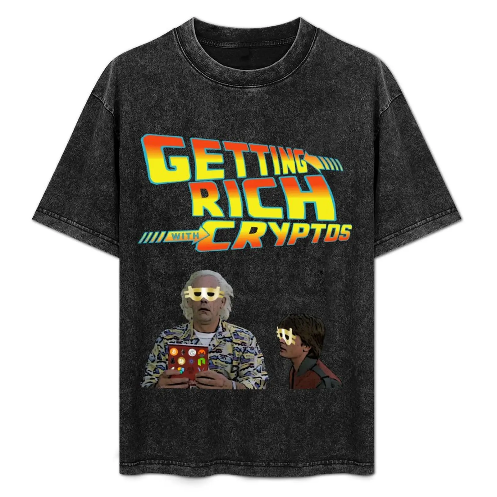 Camiseta Criptomoeda: Enriqueça com Cripto, Bitcoin, Ethereum, Litecoin, IOTA, VeChain, NEO, Monero, NANO e Blockchain