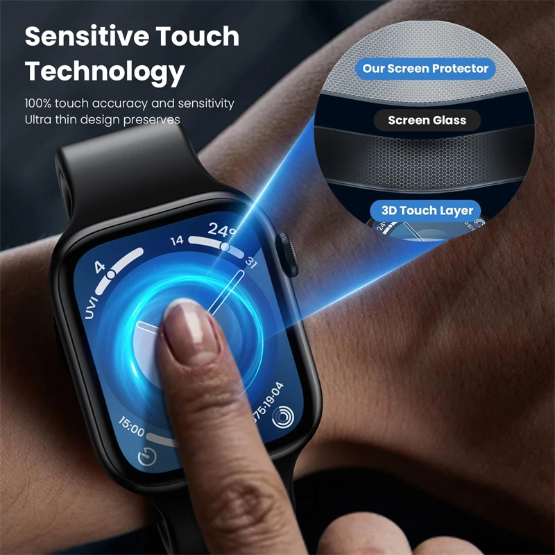 Screen Protector for Apple Watch Series 11 10 9 8 SE 3 46mm 42mm 41mm 45mm 40mm 44mm Film Accessories for Apple Watch Ultra 3 2 view 5