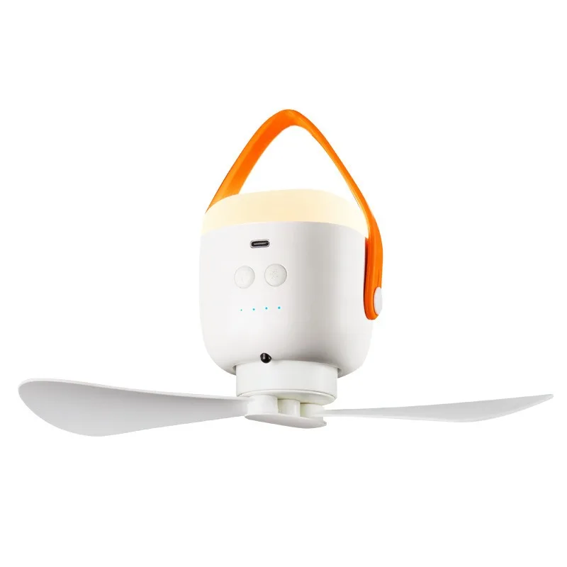 Portable Hanging Mini Rechargeable Fan With Night Light, Multifunctional Fan For Camping & Outdoor Activities