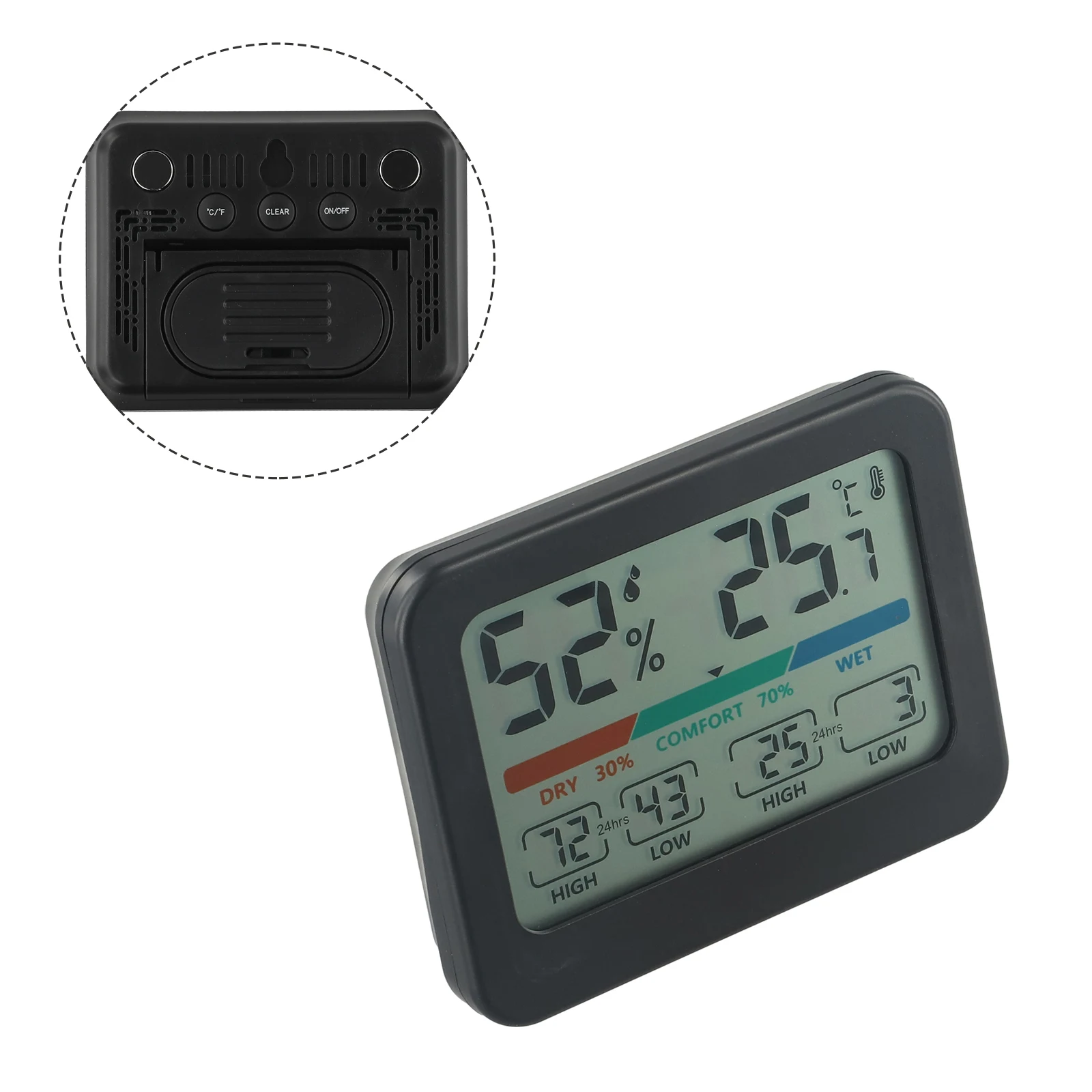 Power Tool Parts Electronic Thermomet Function Buttons Humidity Range Product Name Temperature Range CR Batteries