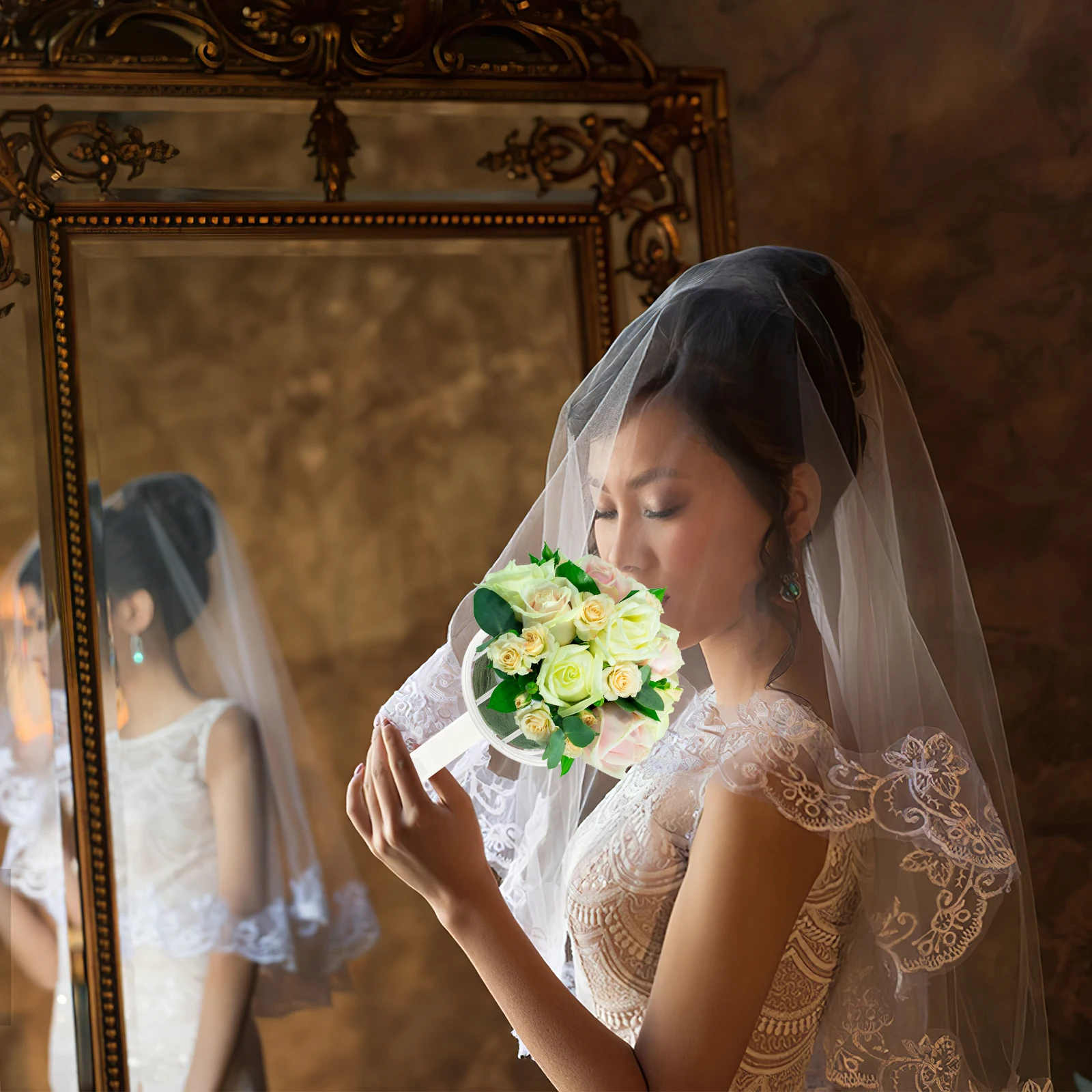 

3pcs Wedding Floral Foam Cages Bouquet Holders Flower Mud Diy Handle Premium Material Easy Absorption Simple Design For Wedding