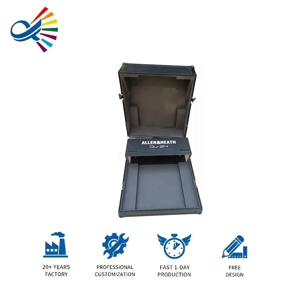 ODM OEM Custom Aluminum Flight Case With EVA Lining Durable Heavy Duty Design For Digital Mixer Allen&Heath QU024