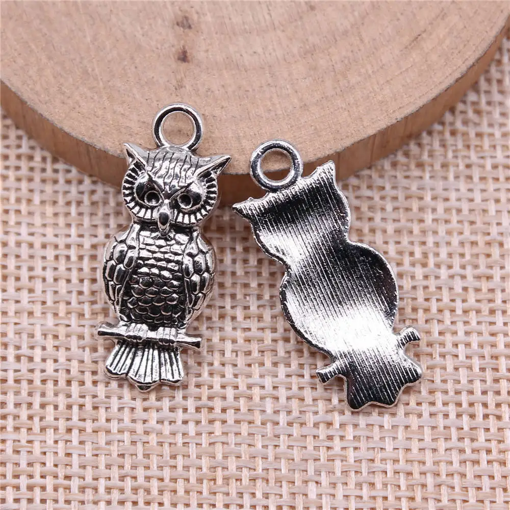 Accessories For Women Owl Charms Jewelry Pendants 30x12mm 10pcs