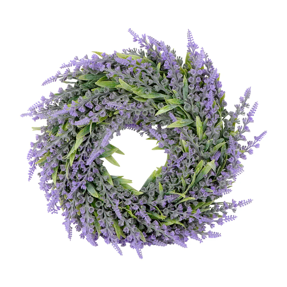 

1pc Simulated Lavender Door Wreath Purple Artificial Flower Garland For Home Party Wall Decoration Hanging Festive Wreath