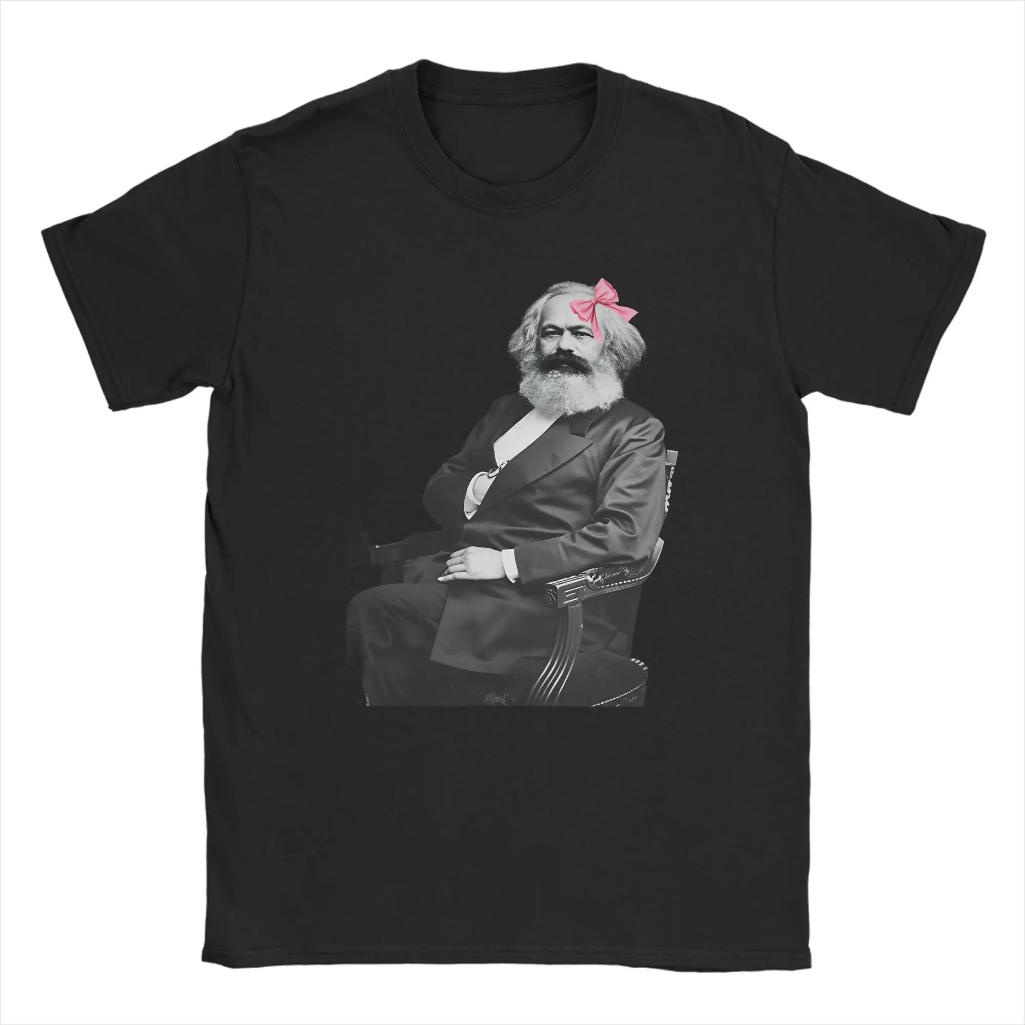 

Футболка Harajuku Karl Marx Coquette 100, хлопковые футболки, трендовая футболка для мужчин, летняя потрясающая одежда с короткими рукавами и принтом