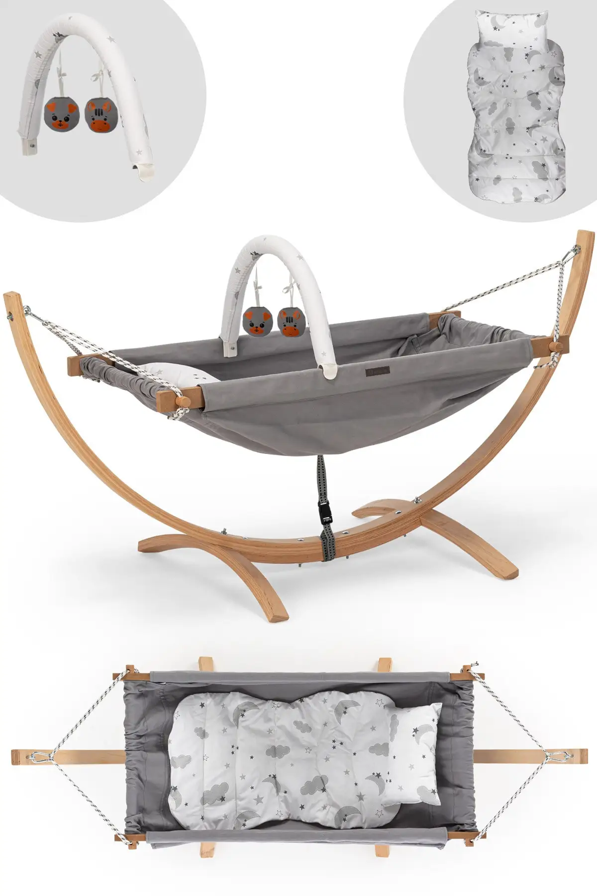 Portable Baby Hammock Crib Furniture Gray Mother Kids Room Bed Safe Cot Swing Elastic Seat Bassinet Brib Free Shipping children swing Cradle