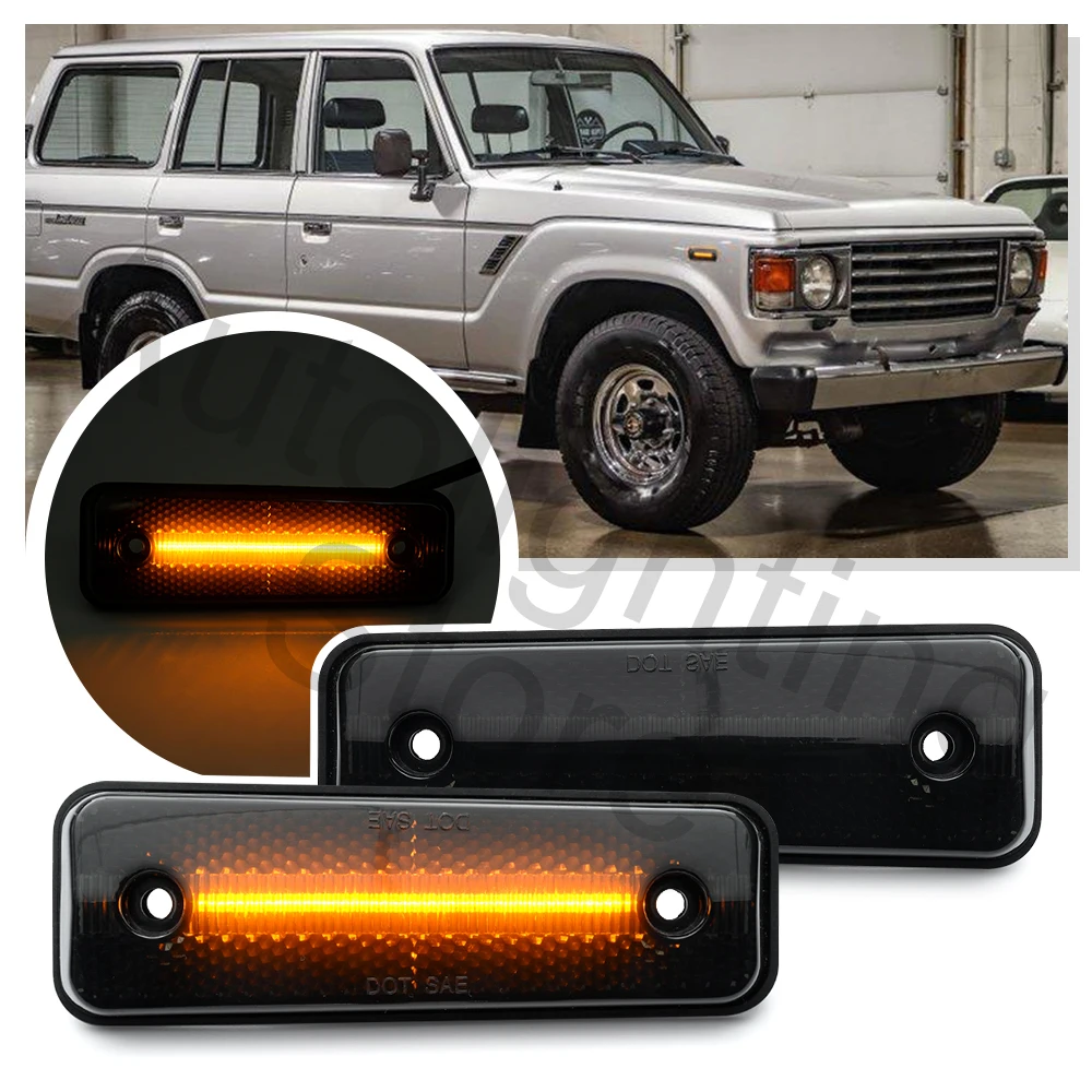 2PCS turn Signal LED Light For Toyota Land Cruiser Truck Celica Supra Tercel Starlet Corona Side marker Lamp Replace OEM Light