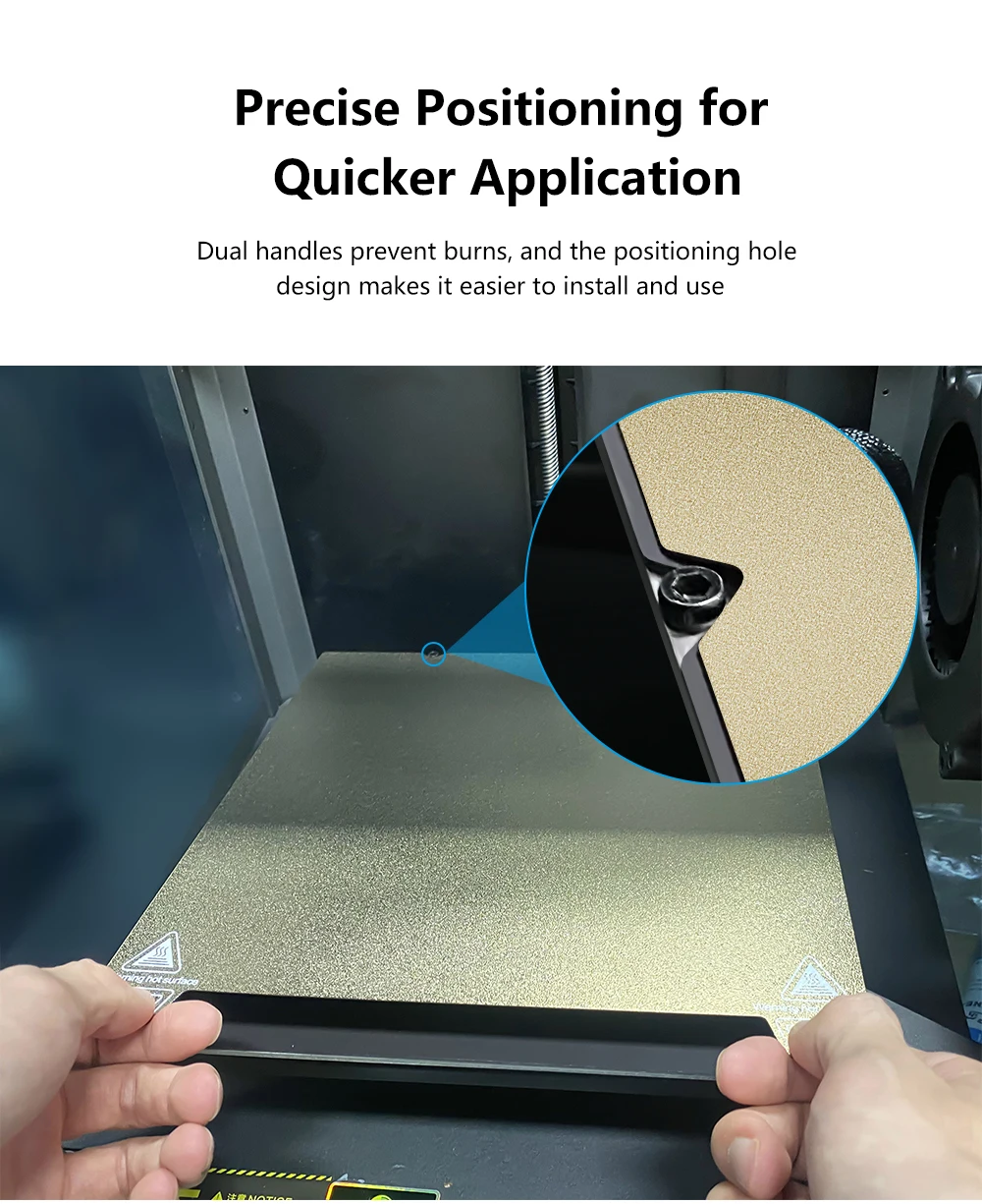 Für Creality K1 / K1 MAX Bauplatte 310 x 315 mm PEI Bauplatte 235 x 235 mm für Ender 3 v3 se / v3 ke / Ender 3 S1 PRO / Ender-5 S1 – Detail 10