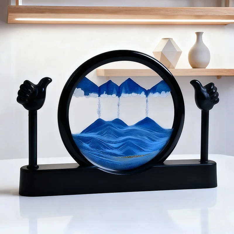2026 Art Nouveau Interior Living Room Creative Home Decorations Desk Office Desktop Round Quicksand Ornament