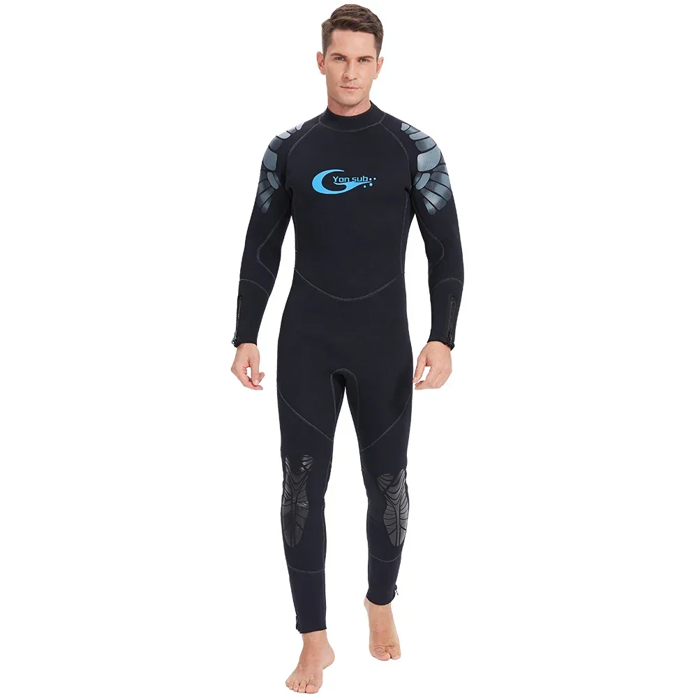 

5mm Men's One-piece Thickened Wetsuit Sunscreen Quick-drying Underwater Swimsuit Full Protection Neoprene Underwater Workwear