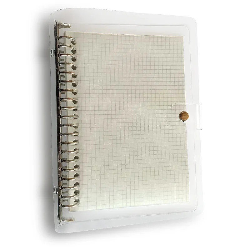 A5 20 Holes Transparent Loose Leaf Binder Notebook Inner Core Cover Note Book Journal Planner Office Stationery Supplies