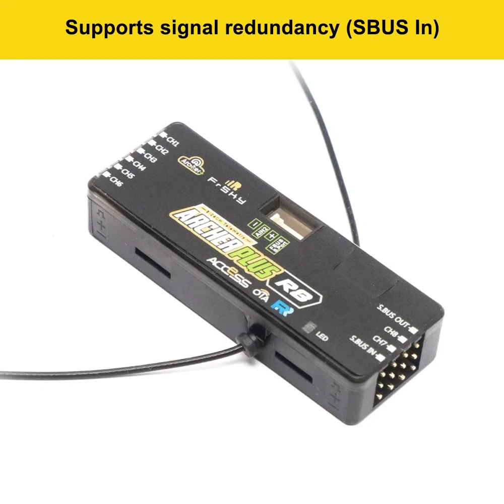 Frsky ARCHER PLUS R8 /R6 Receiver 2.4GHz BUS Out port Supports 16CH/24CH mode for RC Model Airplane
