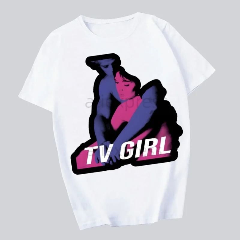 

Футболки для девочек-телевизоров, мужская рубашка Harajaku, мужская одежда, летняя уличная одежда, повседневная свободная футболка с принтом, топы с короткими рукавами