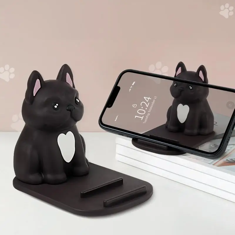

Creative French Bulldog Desktop Phone Stand Office Desktop Decoration Ornament Cute Dog Phone Stand Holder Gifts