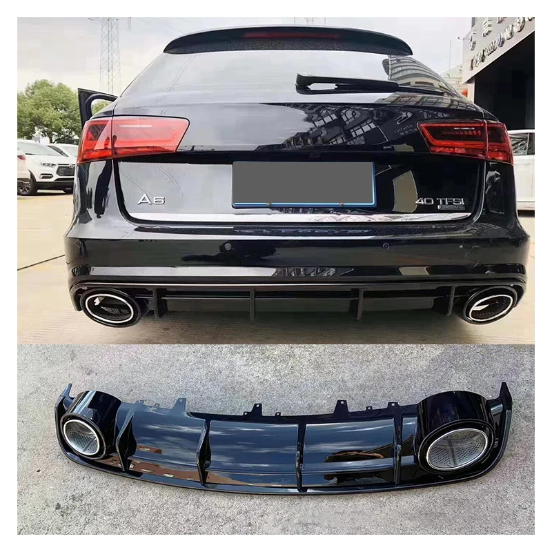 Xds High Quality RS6 Rear Bumper Diffuser Rear Lip For A6l With Rs6