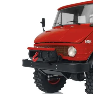 

1/10 LESU 4x4 U406 Металлическая радиоуправляемая модель внедорожников, окрашенная красная сборная машина, 2-скоростная лебедка с трансмиссией, игрушки для мальчика THZH1431